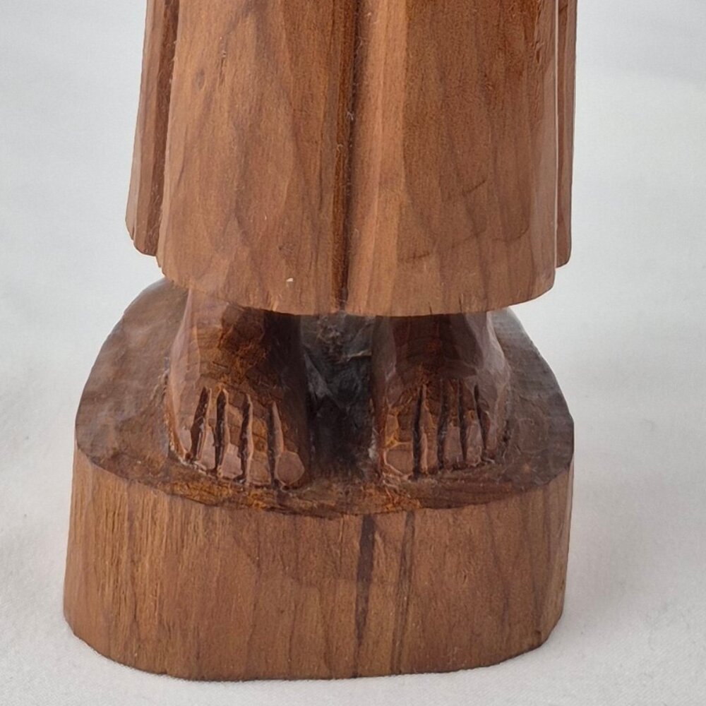 Folk Art Wood Figure Mother with Child - Picture 9 of 16